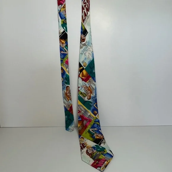 Vintage 1991 Nicole Miller Silk tie, couple theme - Picture 3 of 11